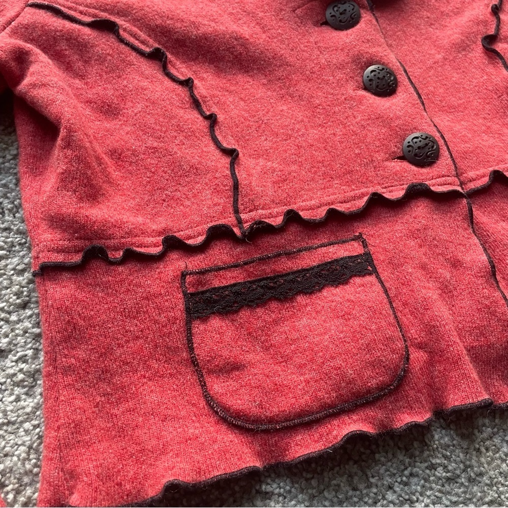 Vintage Bets by Canvasback Button Front Cardigan Sweater Wmns Small Wool Blend - Picture 2 of 5